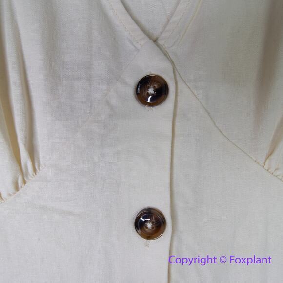 New! City Chic Sunset Stroll Linen Dress ivory, women plus size 24, linen cotton - Picture 6 of 16